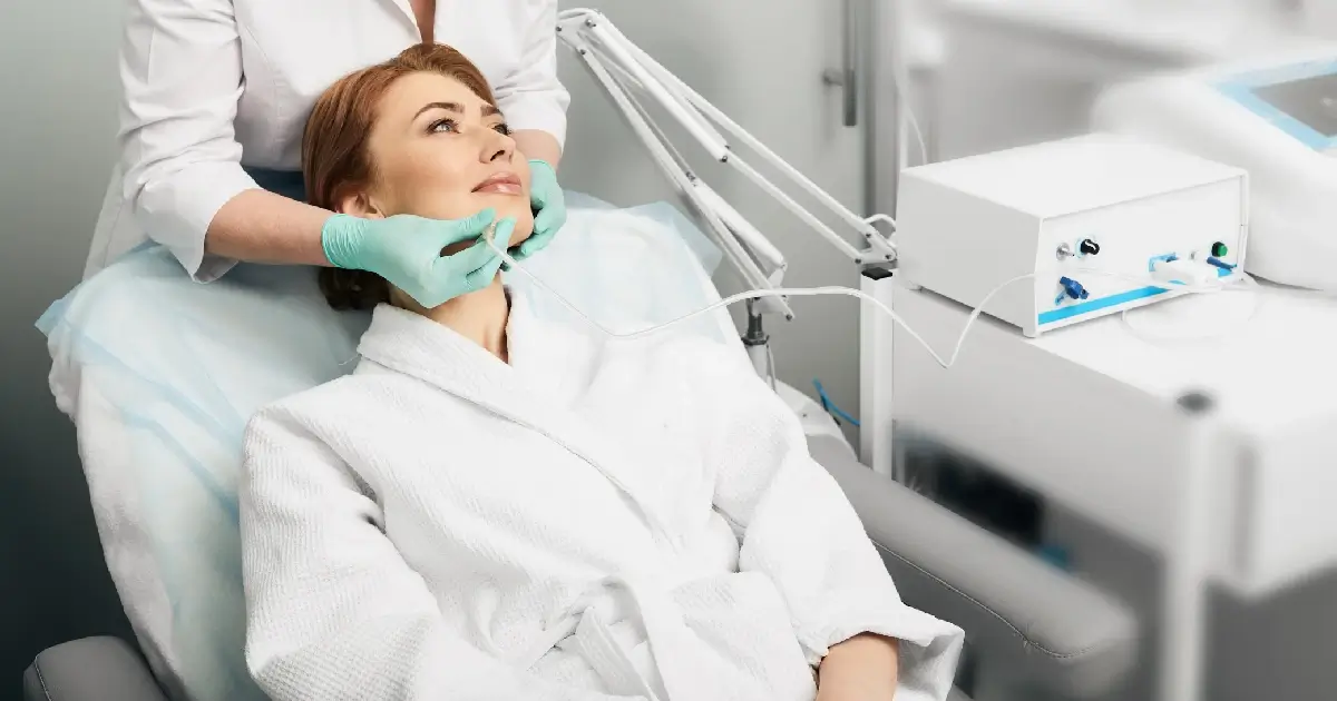 Patient receiving ozone therapy in Long Island, NY